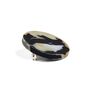 Black and white recycled fabric brooch